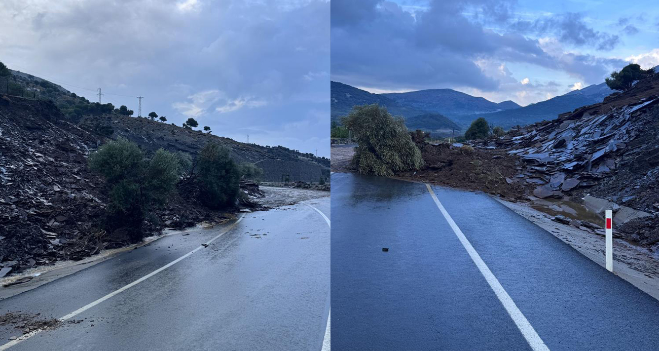 Gökçeada’da sel; bazı iş yerleri ve evler sular altında kaldı toprak kayması yolları kapattı