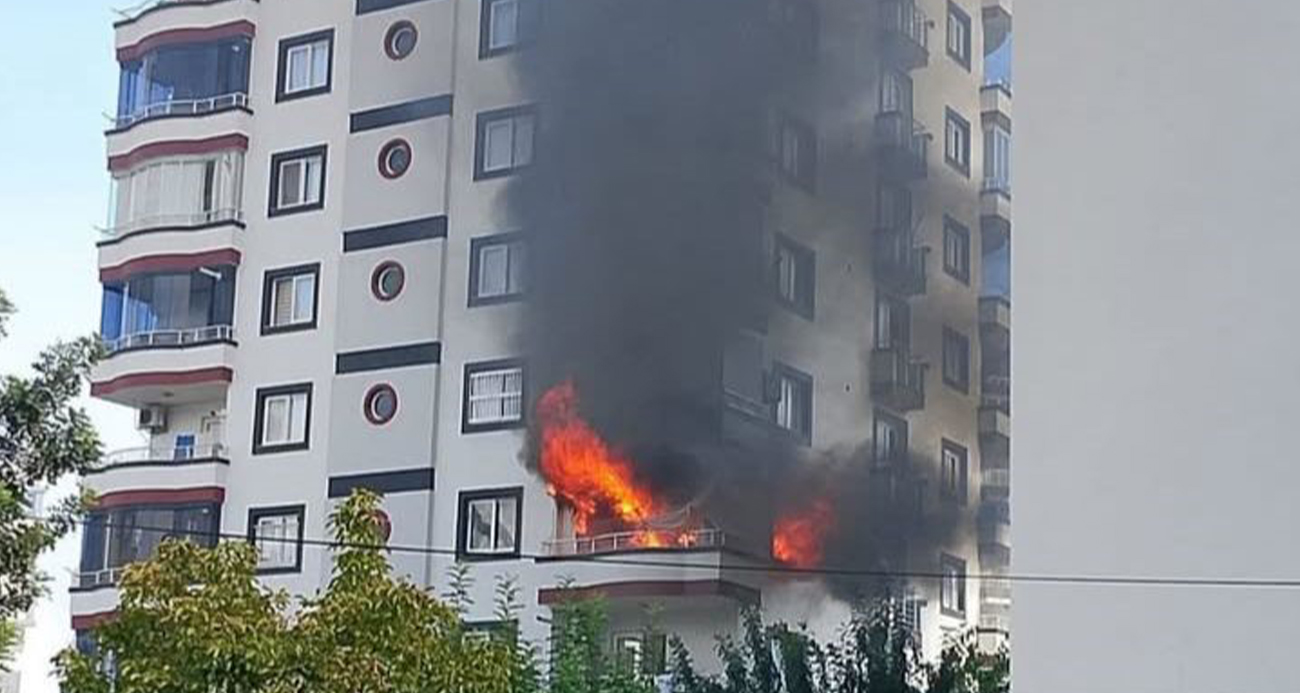 Alevler daireyi sardı!