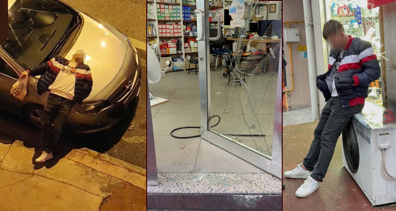 Kapı camını kırıp girdiği avizeci dükkanında uyuya kalınca yakalandı