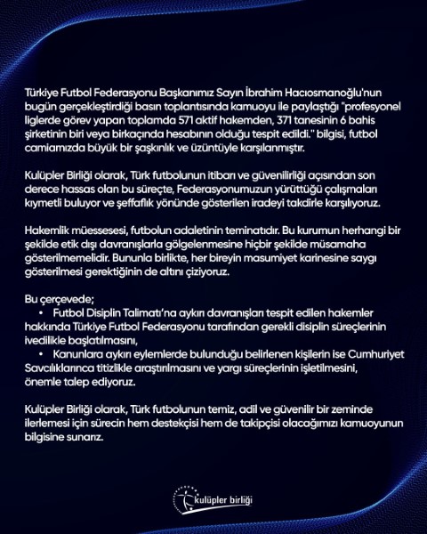 Bahis skandalı sonrası kulüplerden peş peşe açıklamalar!