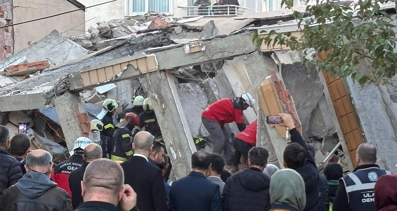 Gebze’de çöken binanın eski hali ortaya çıktı