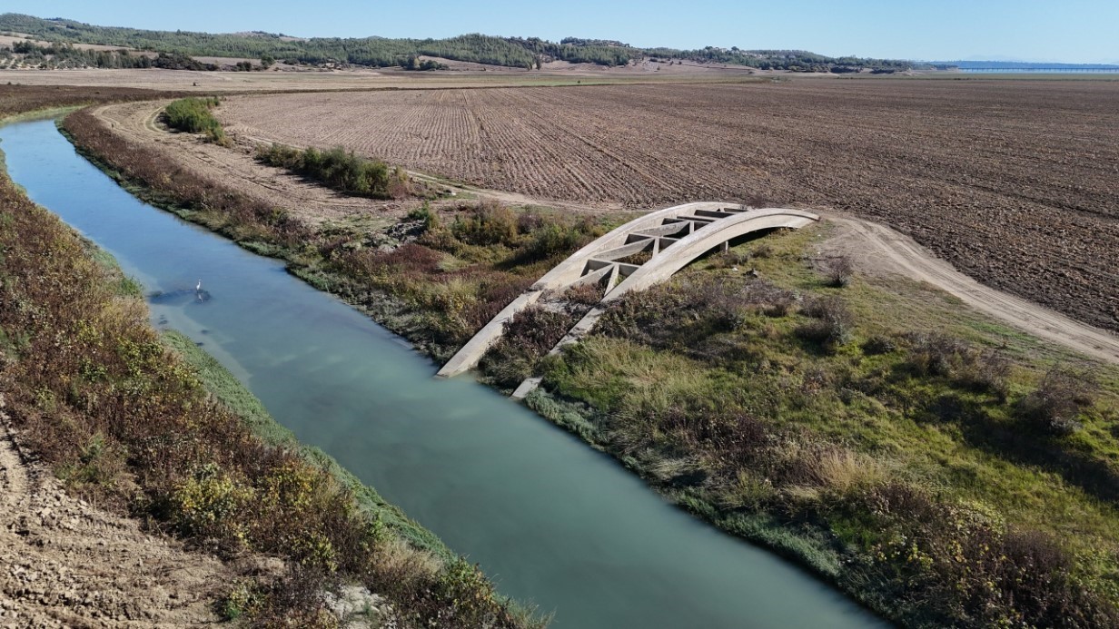 Seyhan Baraj Gölü kurudu Alman Köprüsü ortaya çıktı