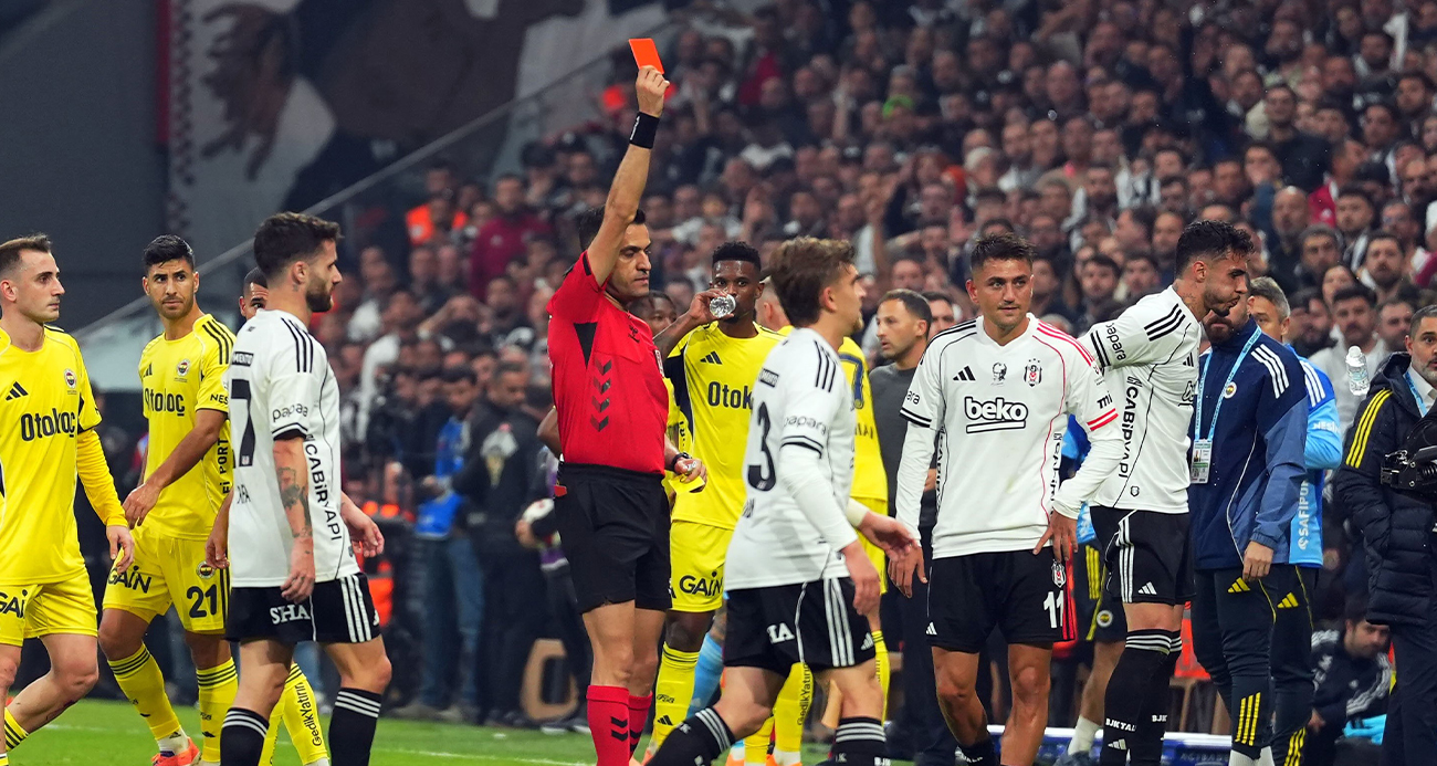 Beşiktaş, bir Fenerbahçe maçında yine kırmızı kart gördü
