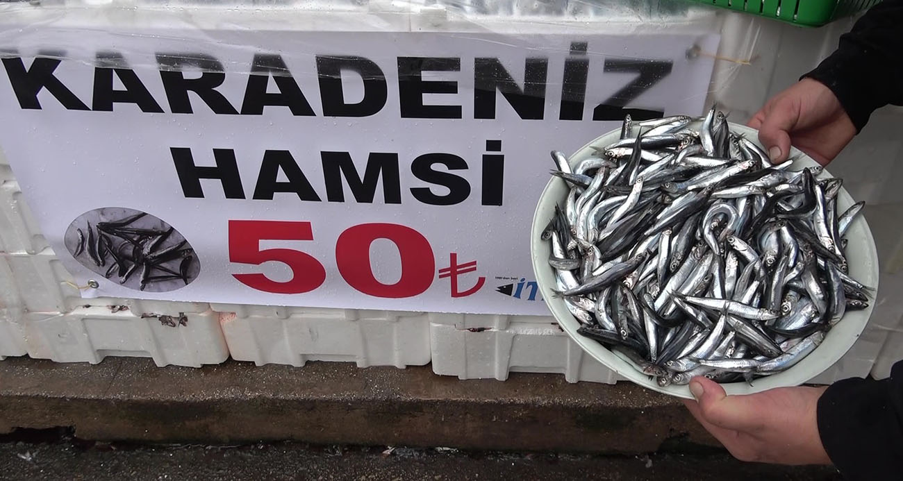 Denize kıyısı olmayan şehirde hamsinin kilosu 50 TL’ye düştü, vatandaş poşet poşet aldı