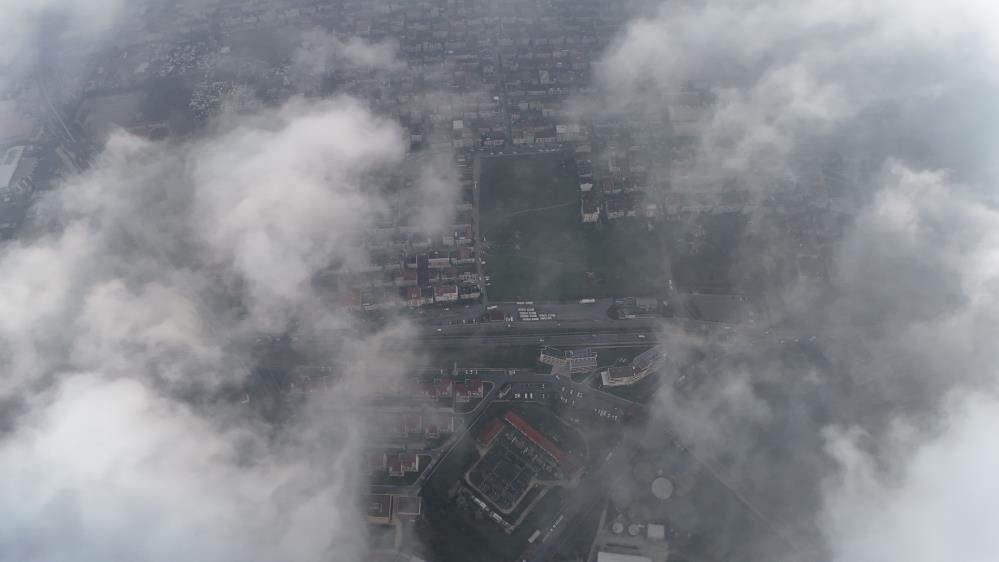 İstanbul’da masalsı sis manzaraları dronla görüntülendi