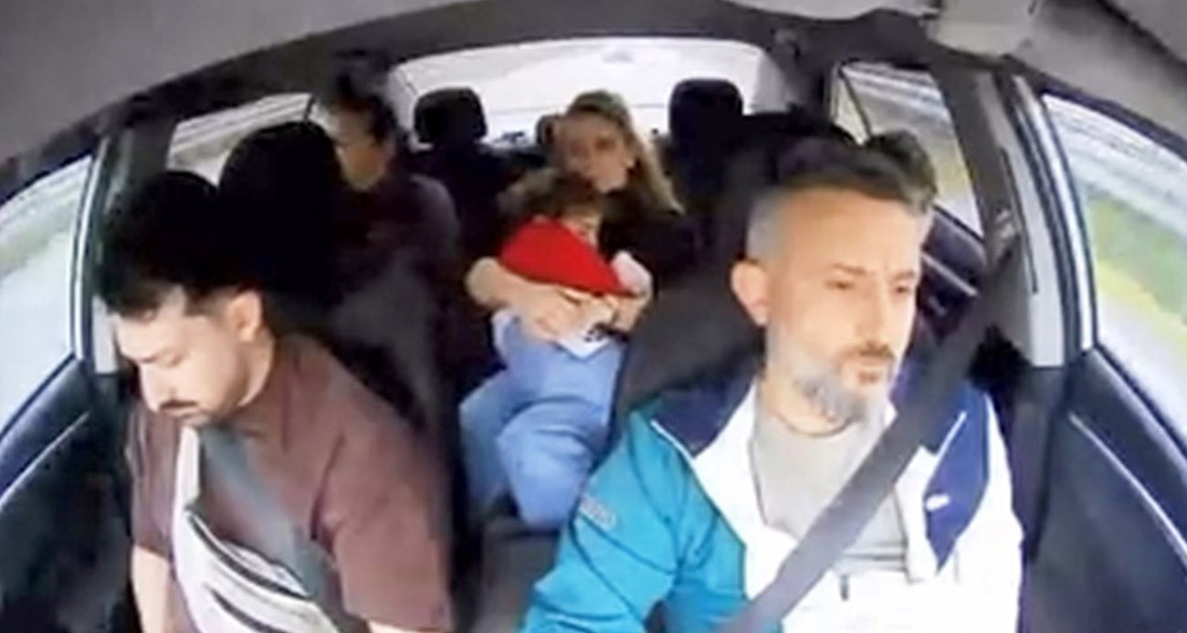 Taksi şoförü, 6 kişinin canını ustaca manevrayla kurtardı: O anlar kamerada