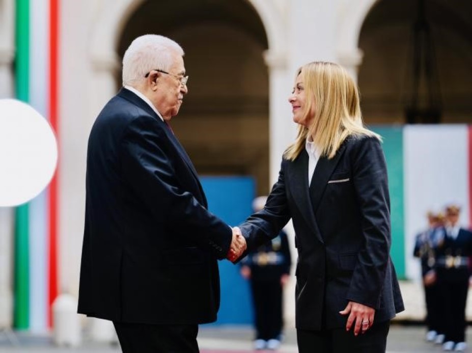 İtalya Başbakanı Meloni, Roma'da Filistin Devlet Başkanı Abbas ile görüştü