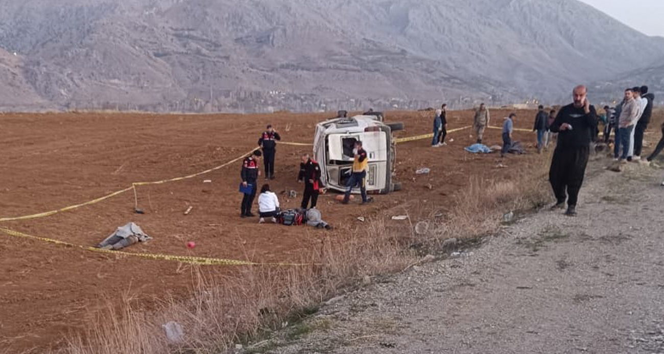 Kahramanmaraş’ta işçileri taşıyan minibüs takla attı: 2 ölü, 7 yaralı