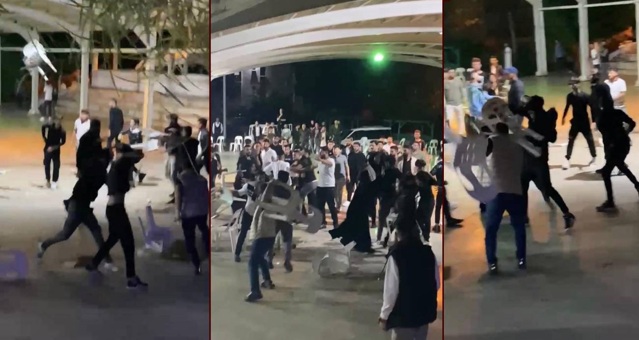Antalya’da düğünde çıkan kavgada sandalyeler havada uçuştu, ortalık savaş alanına döndü