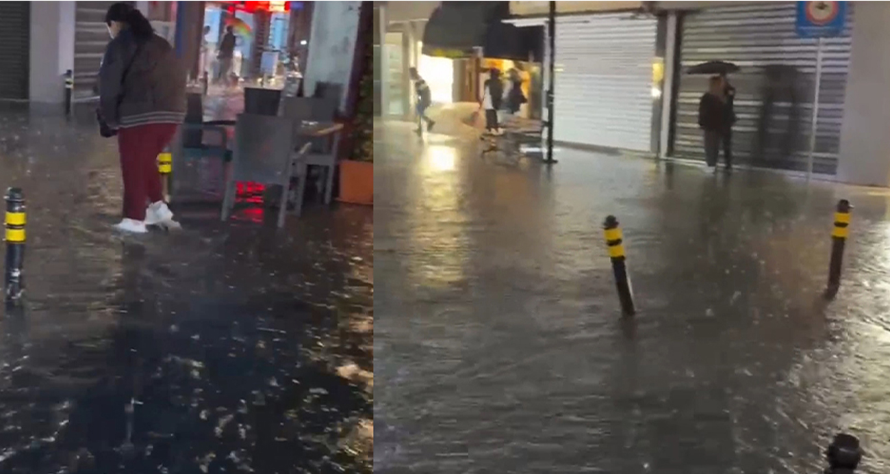 Çanakkale’de cadde ve sokaklar göle döndü