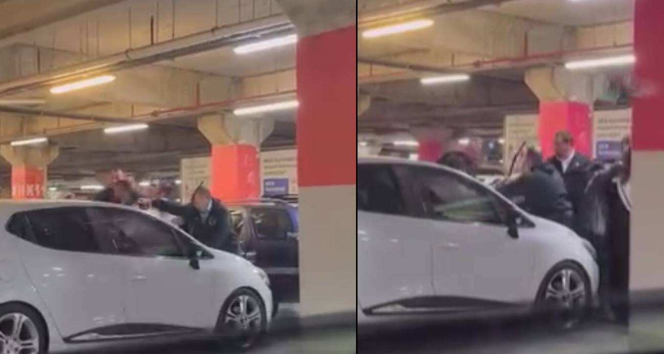 AVM otoparkında iki aile arasında kavga