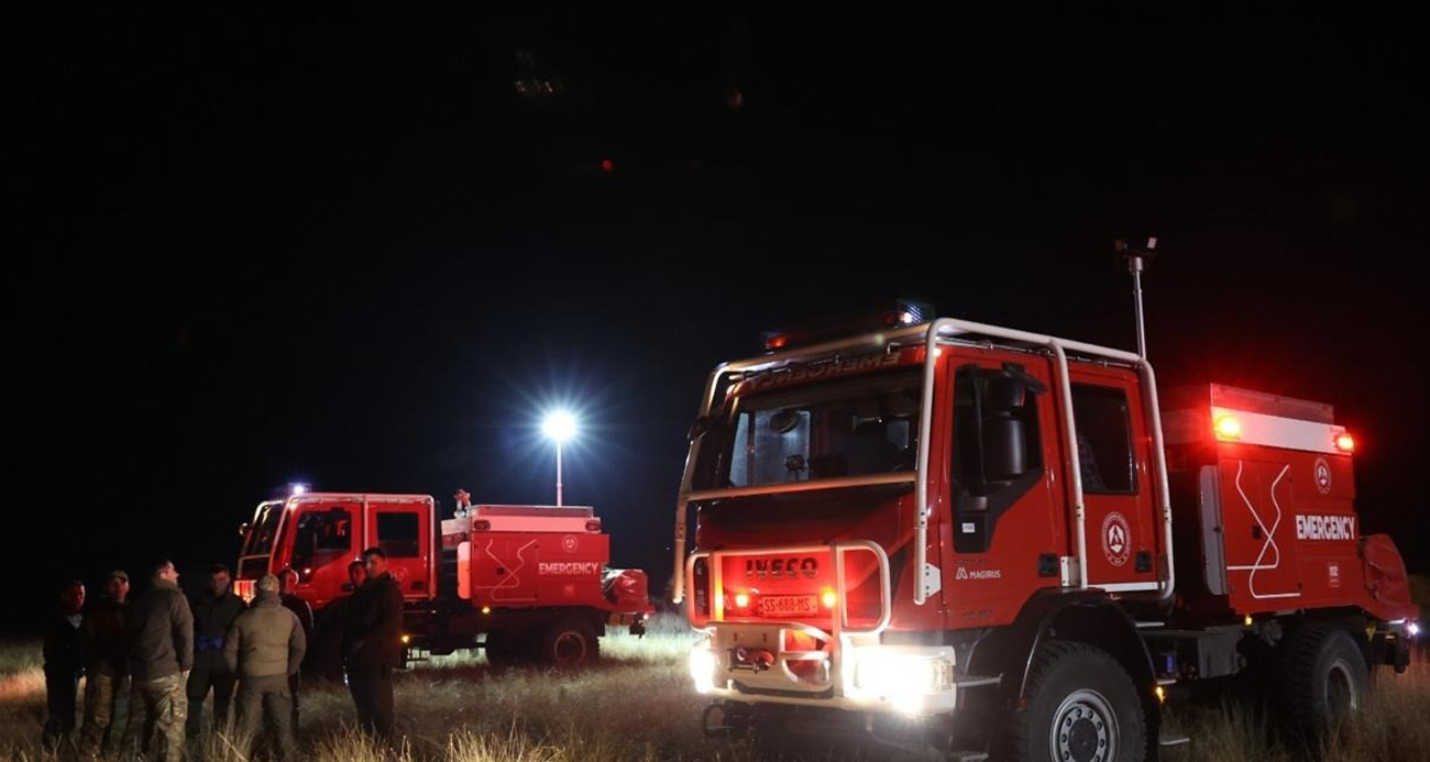 Gürcistan İçişleri Bakanı Geladze, Türkiye'ye ait asker kargo uçağının düştüğü bölgede