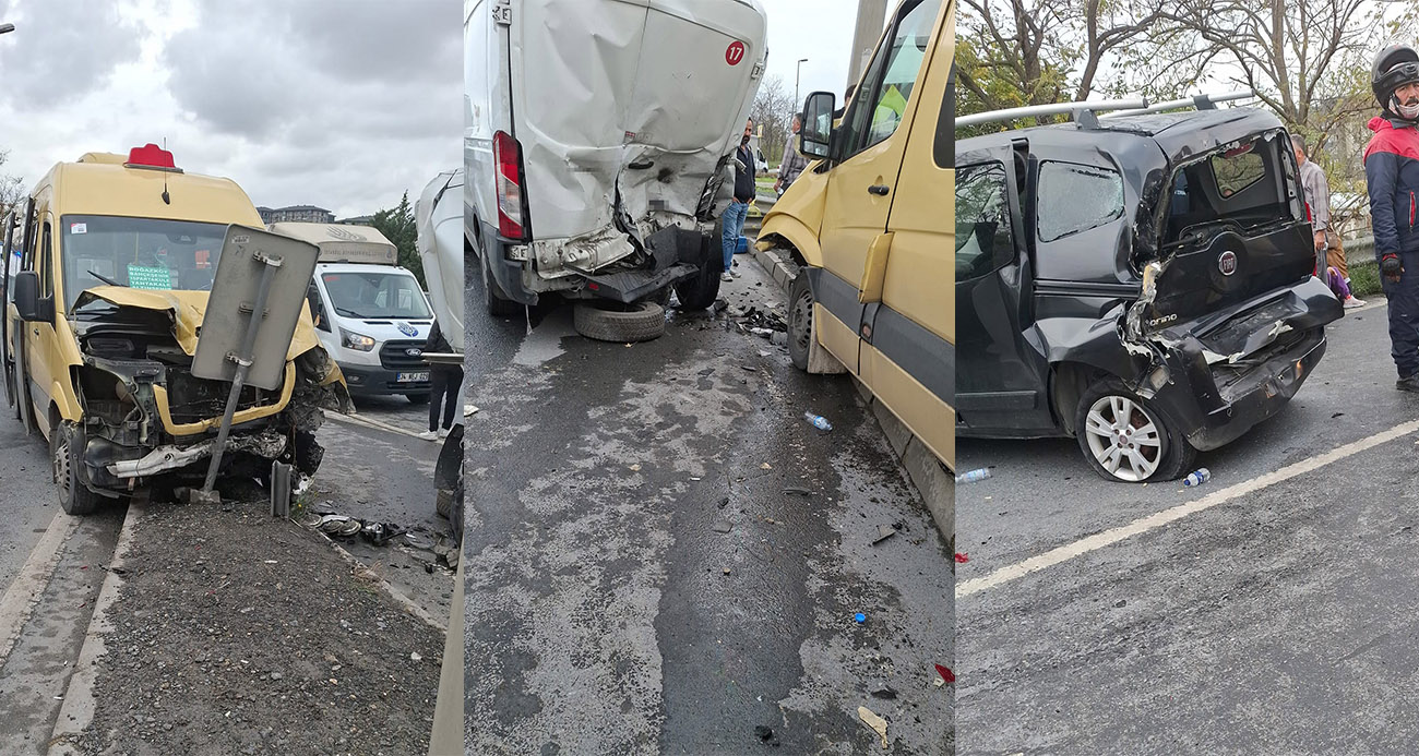 Başakşehir’de zincirleme kaza: 12 yaralı