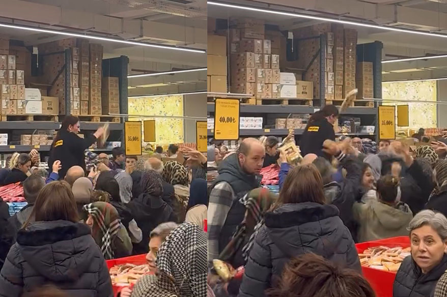 Süpermarkette kampanya izdihama yol açtı