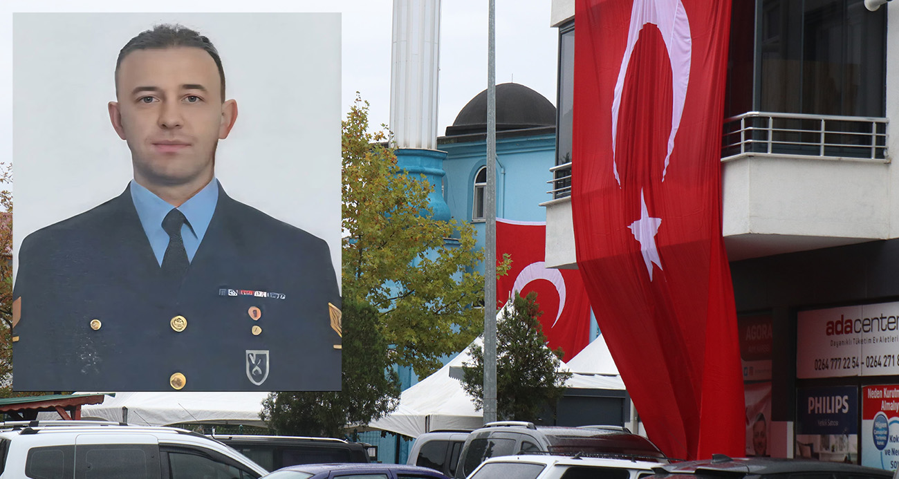 Sakaryalı şehidin mahallesi Türk bayraklarıyla donatıldı