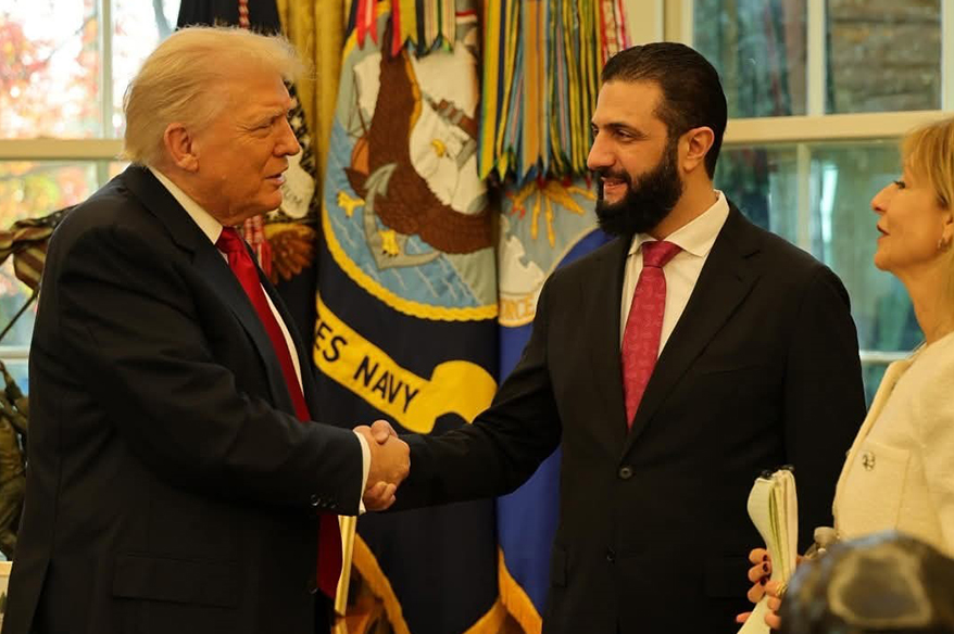 Trump ile Suriye Devlet Başkanı eş-Şara arasında esprili sohbet