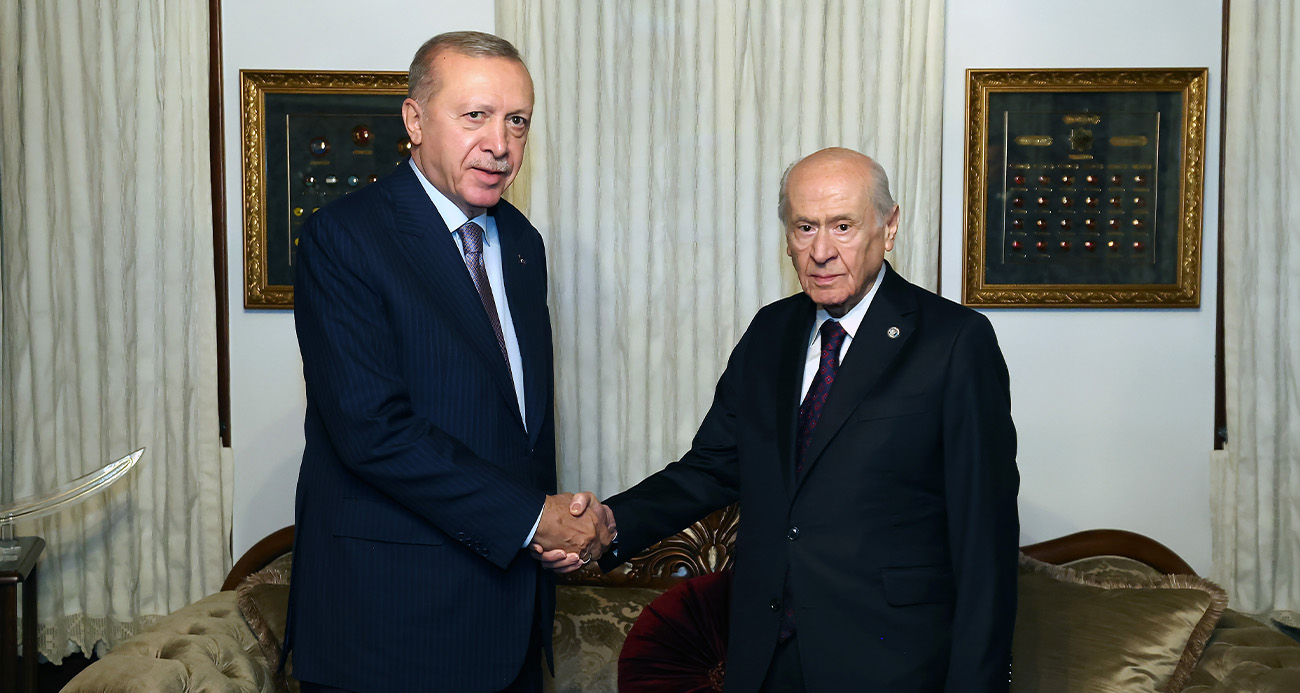 Cumhurbaşkanı Erdoğan, MHP Lideri Bahçeli ile bir araya geldi