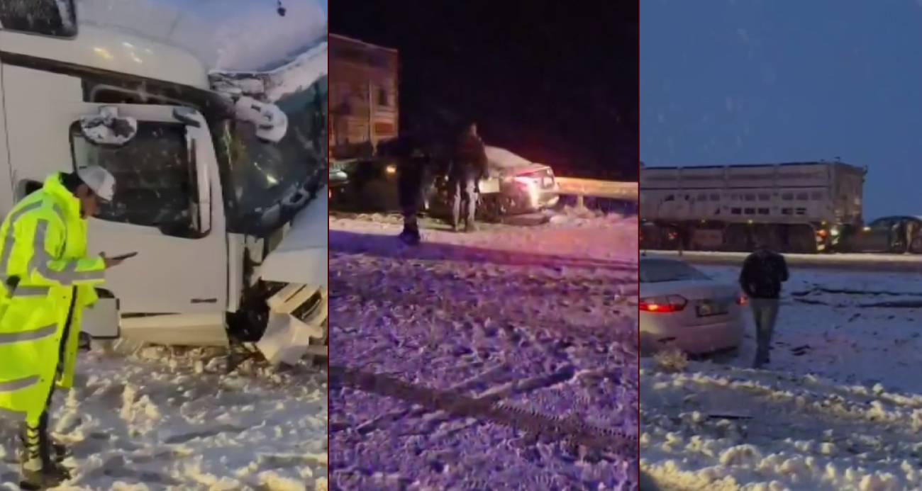 Yoğun kar yağışı kazaları beraberinde getirdi: 1 ölü, 5 yaralı