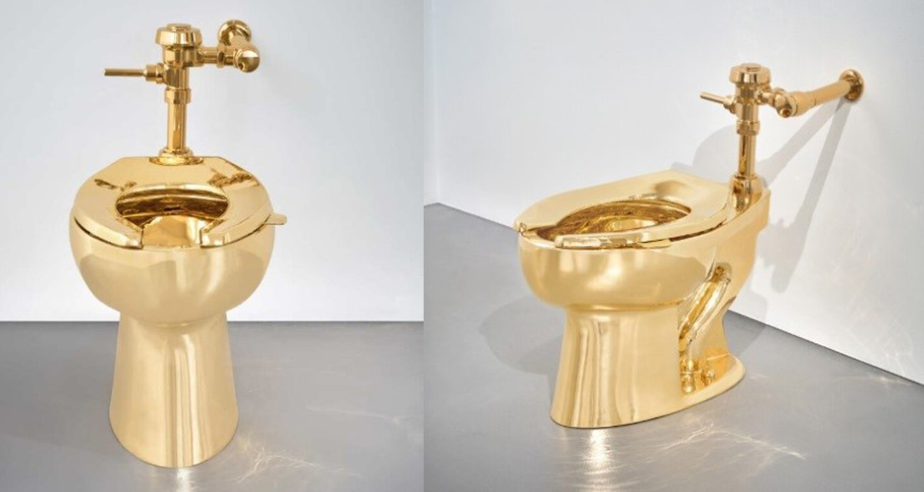 ABD'de 18 ayar altın tuvalet 12.1 milyon dolara satıldı