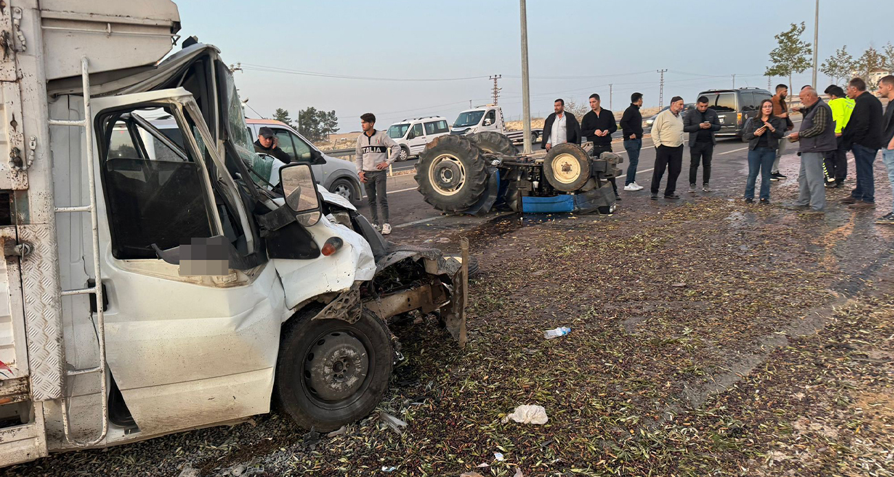 Şanlıurfa’da traktör ile kamyonet çarpıştı: 2 yaralı