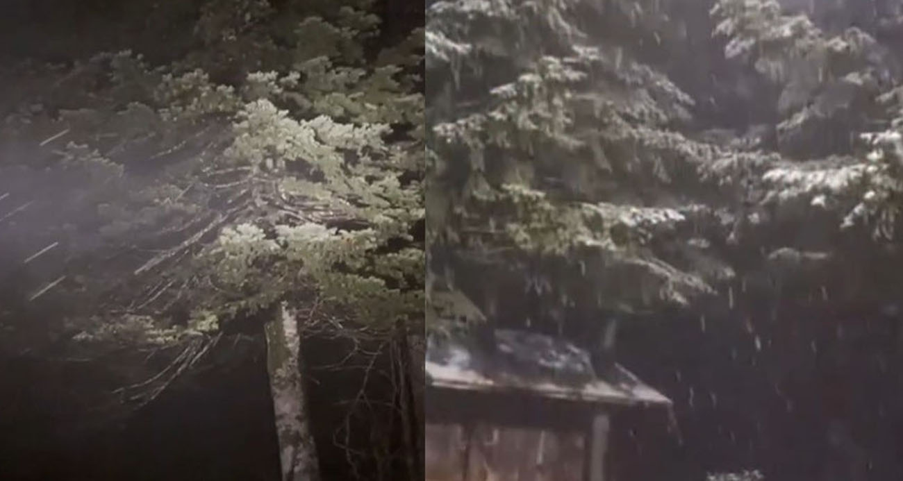 Kartepe’ye mevsimin ilk karı düştü