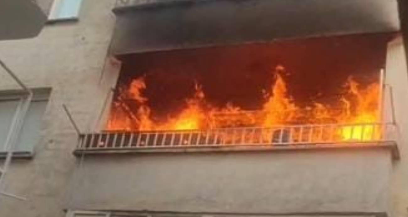 Şanlıurfa’da korkutan yangın: Apartman dairesi alev alev yandı