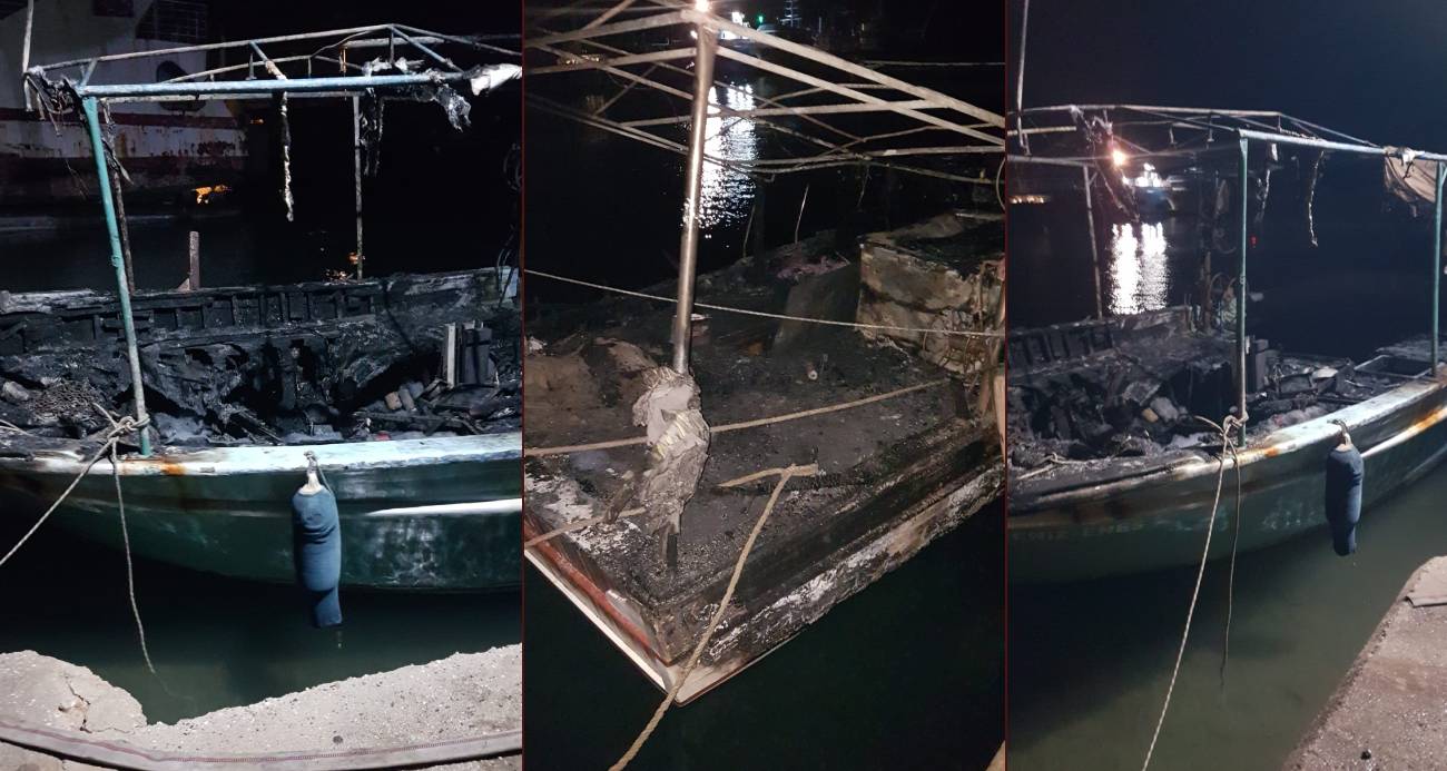 Antalya’da düşen yıldırım 3 tekneyi küle çevirdi