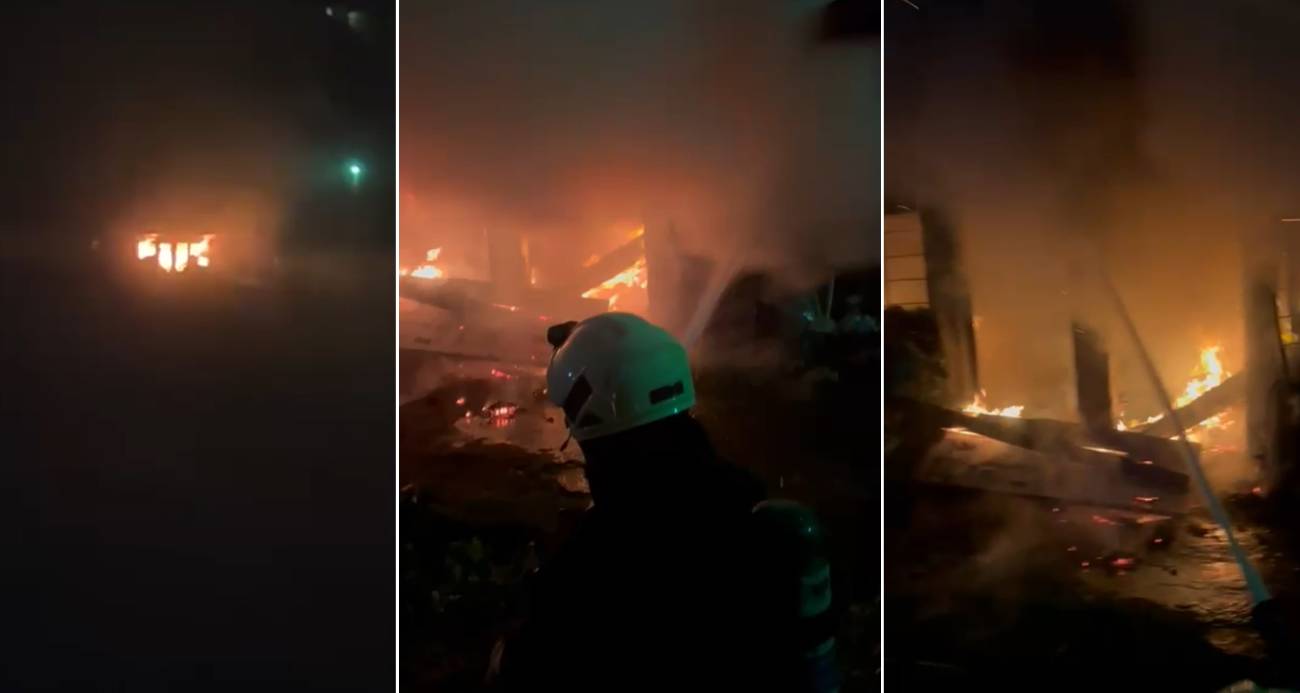 Rize’de 3 katlı binanın kömürlüğünde yangın paniği