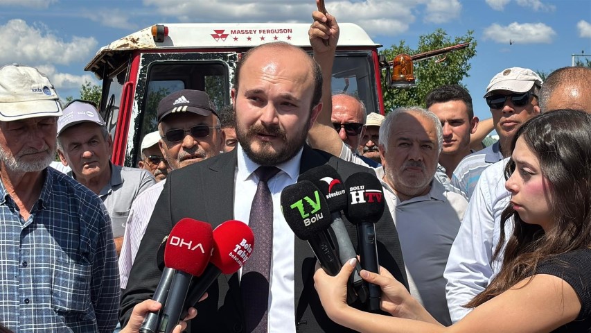 Bolu’da köylüler taş ocağına karşı eylem yaptı