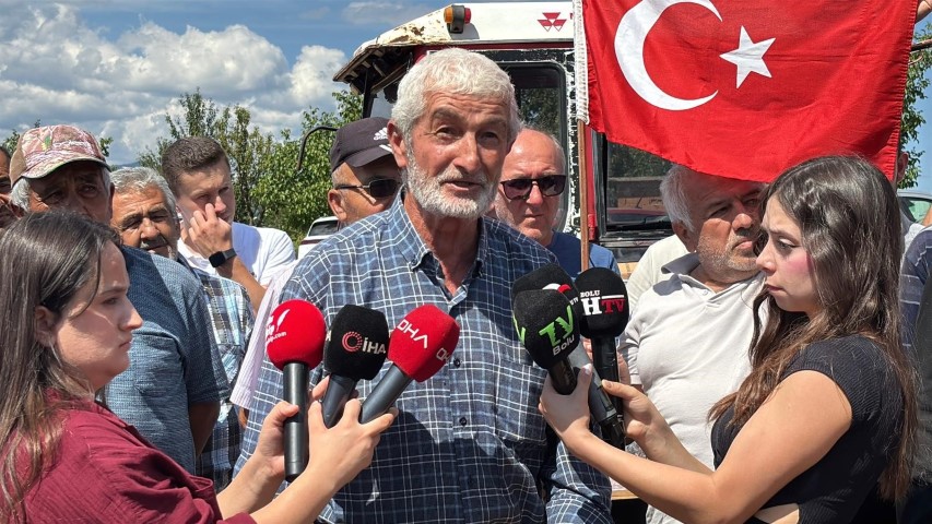 Bolu’da köylüler taş ocağına karşı eylem yaptı