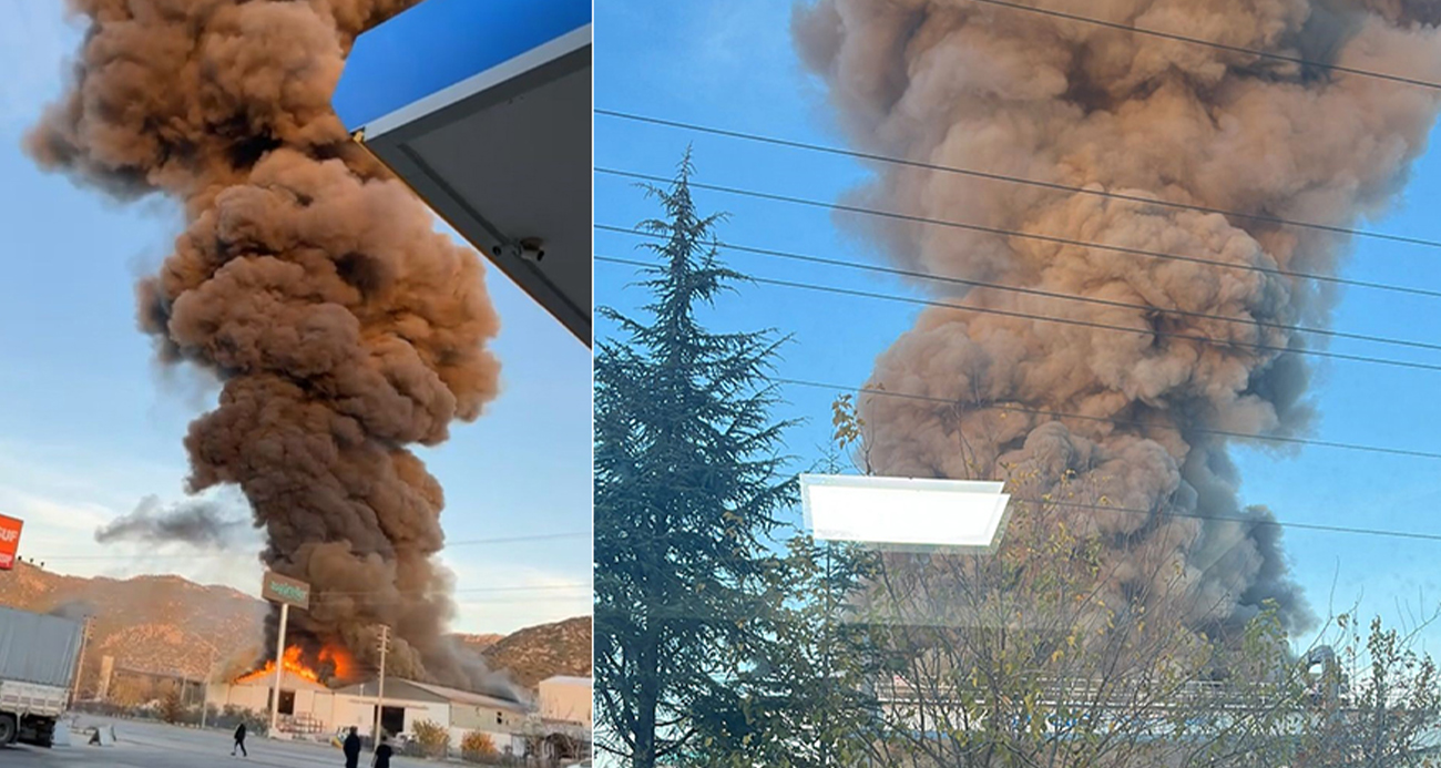 Burdur’da mermer fabrikasında yangın