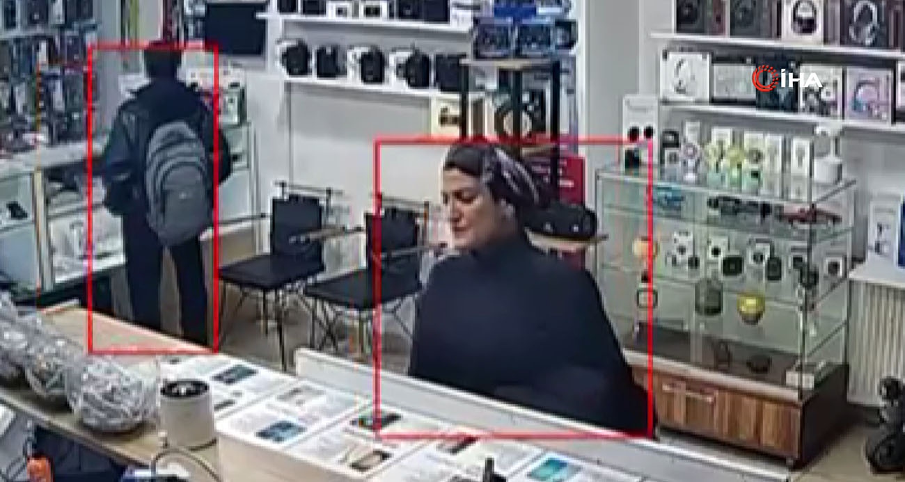 Telefonunu ücretsiz tamir ettirmek isteyen kadın, iş yerinden hoparlör çalıp kaçtı