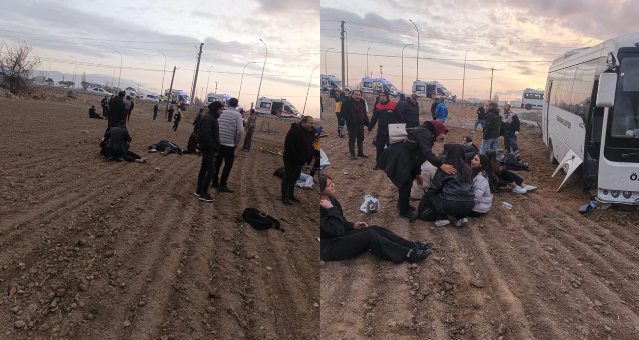 Kamyonet ile midibüs çarpıştı: 17 yaralı