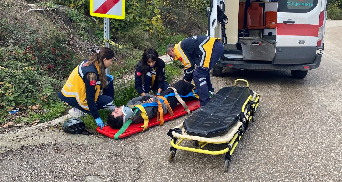 Bisikletlilerin tehlikeli eğlencesi faciaya yol açıyordu: 1 yaralı