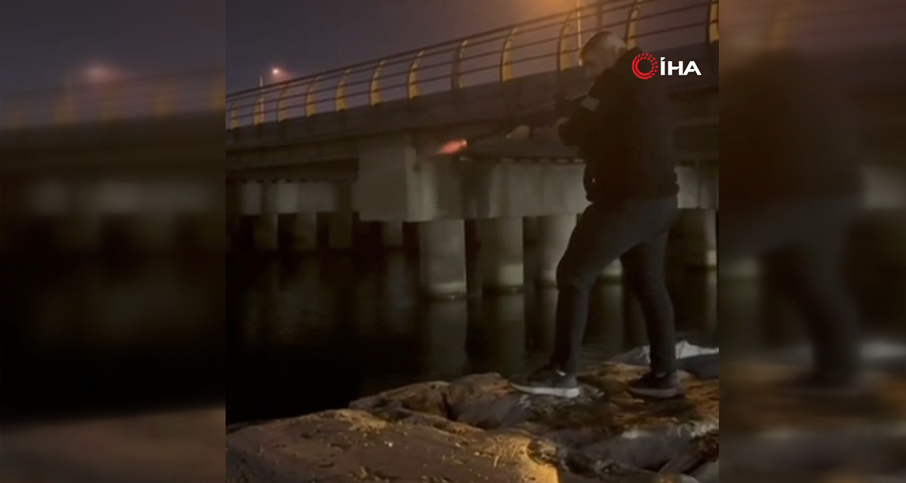 Büyükçekmece’de denize ateş edip "ses terapisi" yazıp paylaşan şahıs yakalandı