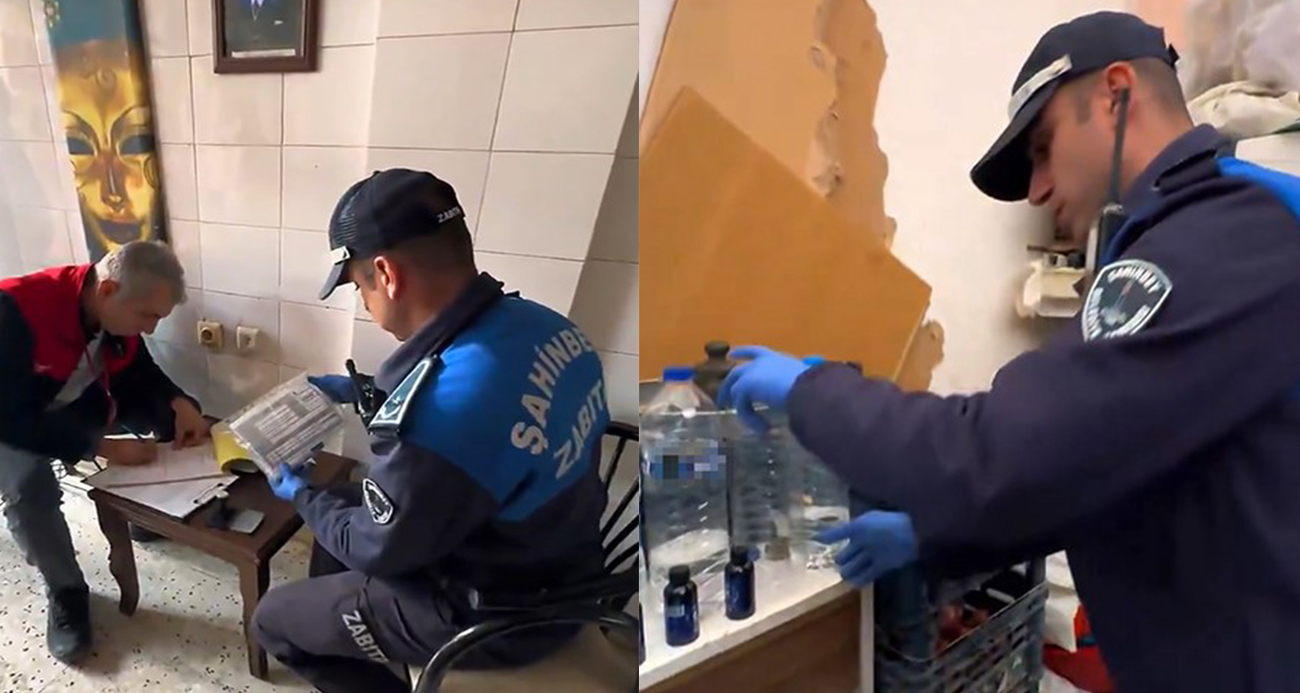 Gaziantep’te şok denetim: Kasapta kaçak alkol üretimi yapıldığı tespit edildi