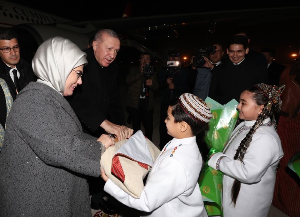 Cumhurbaşkanı Erdoğan Türkmenistan'da