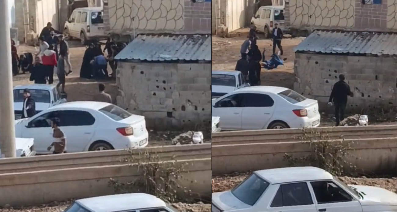 Şanlıurfa’da meydan savaşına dönen kavgada 1 kişinin silahla vurulma anı kamerada