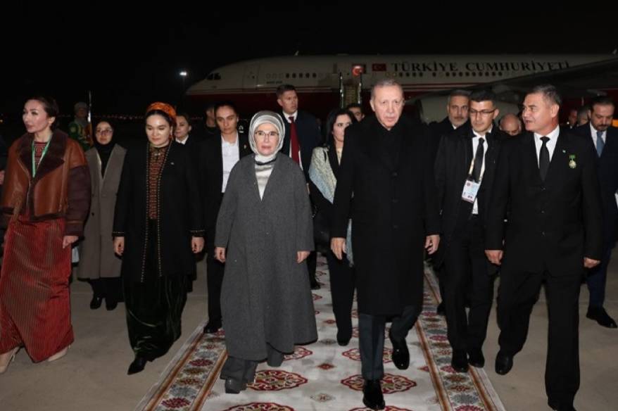 Cumhurbaşkanı Erdoğan Türkmenistan'da