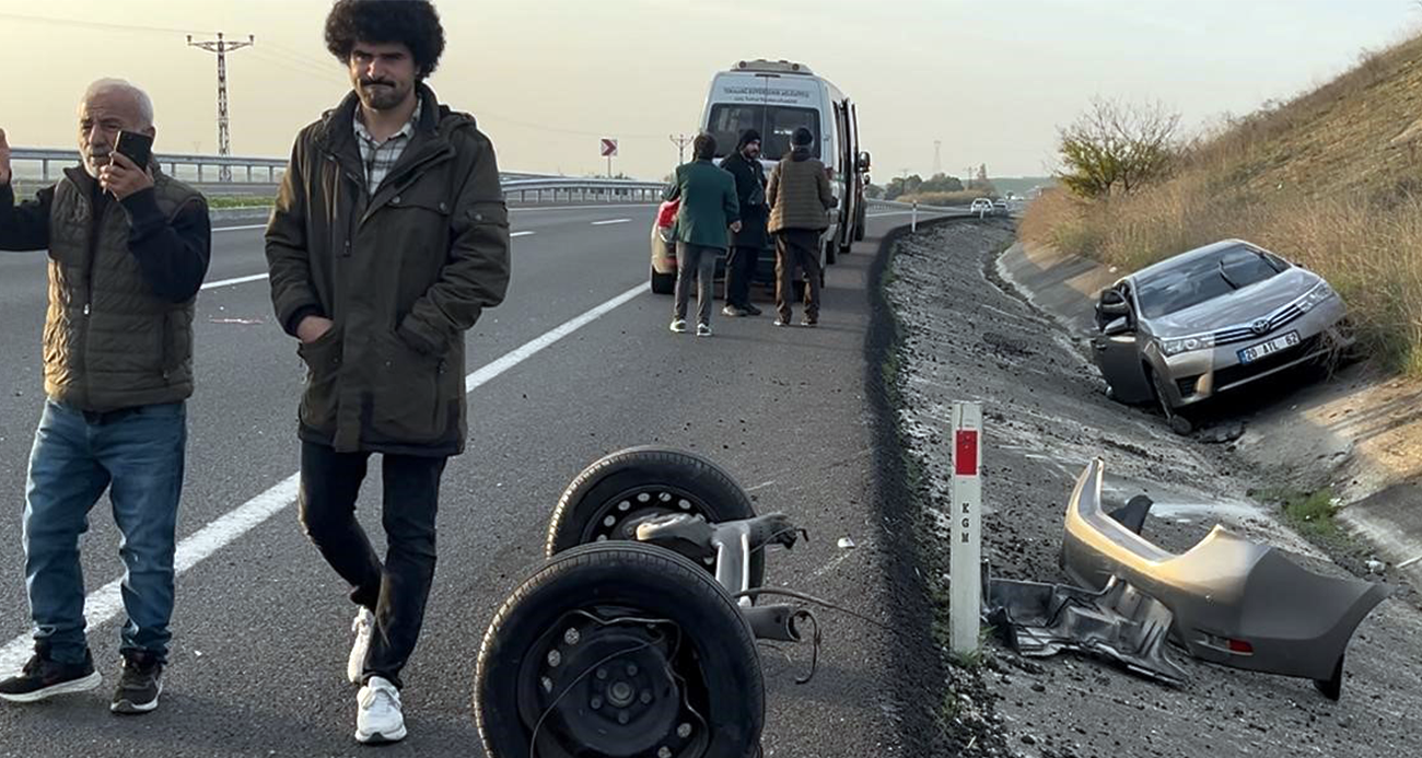 Ters yöne girip kazaya karışan sürücü: 