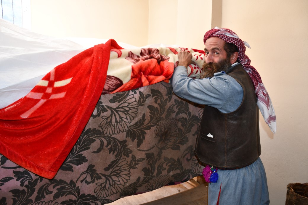 Misafir odasını bal arılarına ayırdı