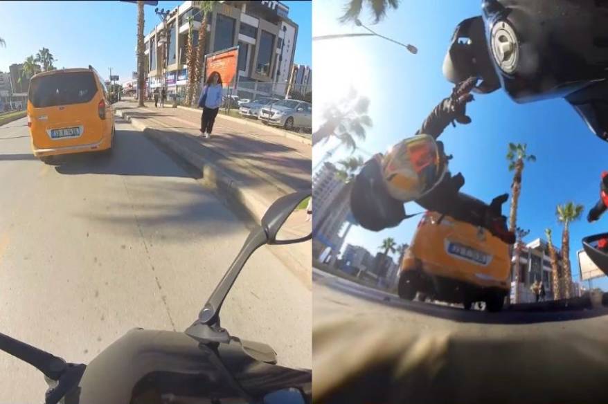 Korkutan kaza: Kaskı sayesinde yara almadan kurtuldu