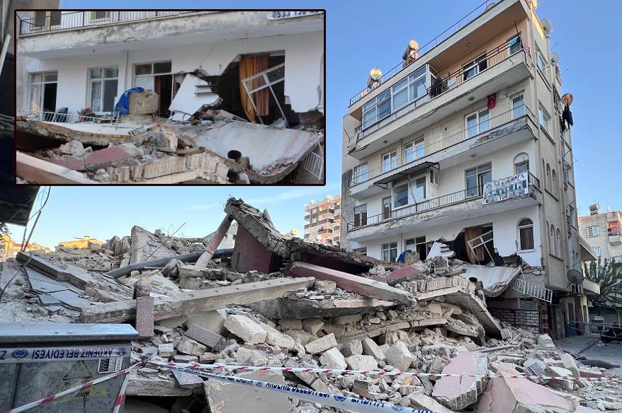 Bina yıkımı sırasında bitişik bina zarar gördü, facia ucuz atlatıldı