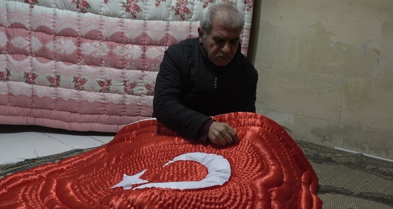 Kilisli yorgancının bayrak sevgisi