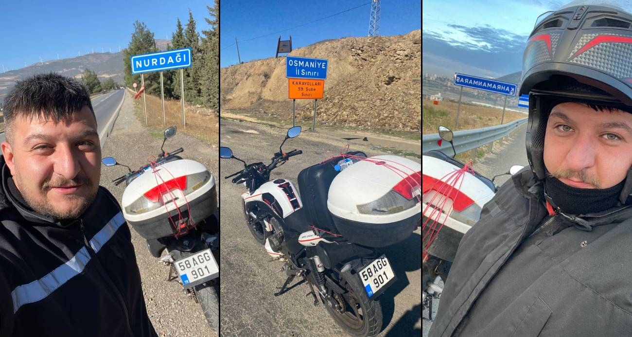 Bin kilometreden fazla yol yapan Çalmuk, yolculuğunu cep telefonuyla kaydetti.