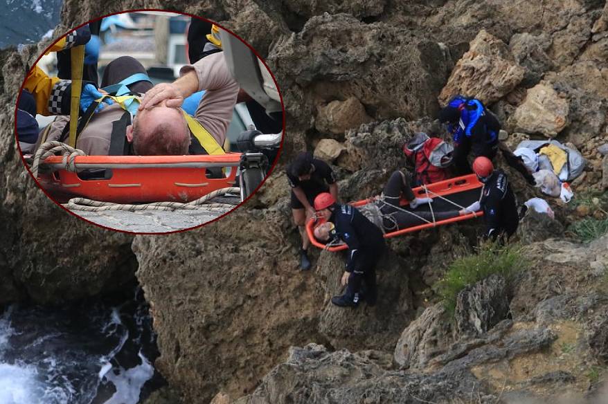 Falezlerde balık keyfi hastanede son buldu