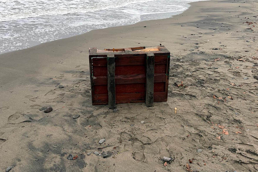 Samsun’da sahile vuran sandık incelemeye alındı