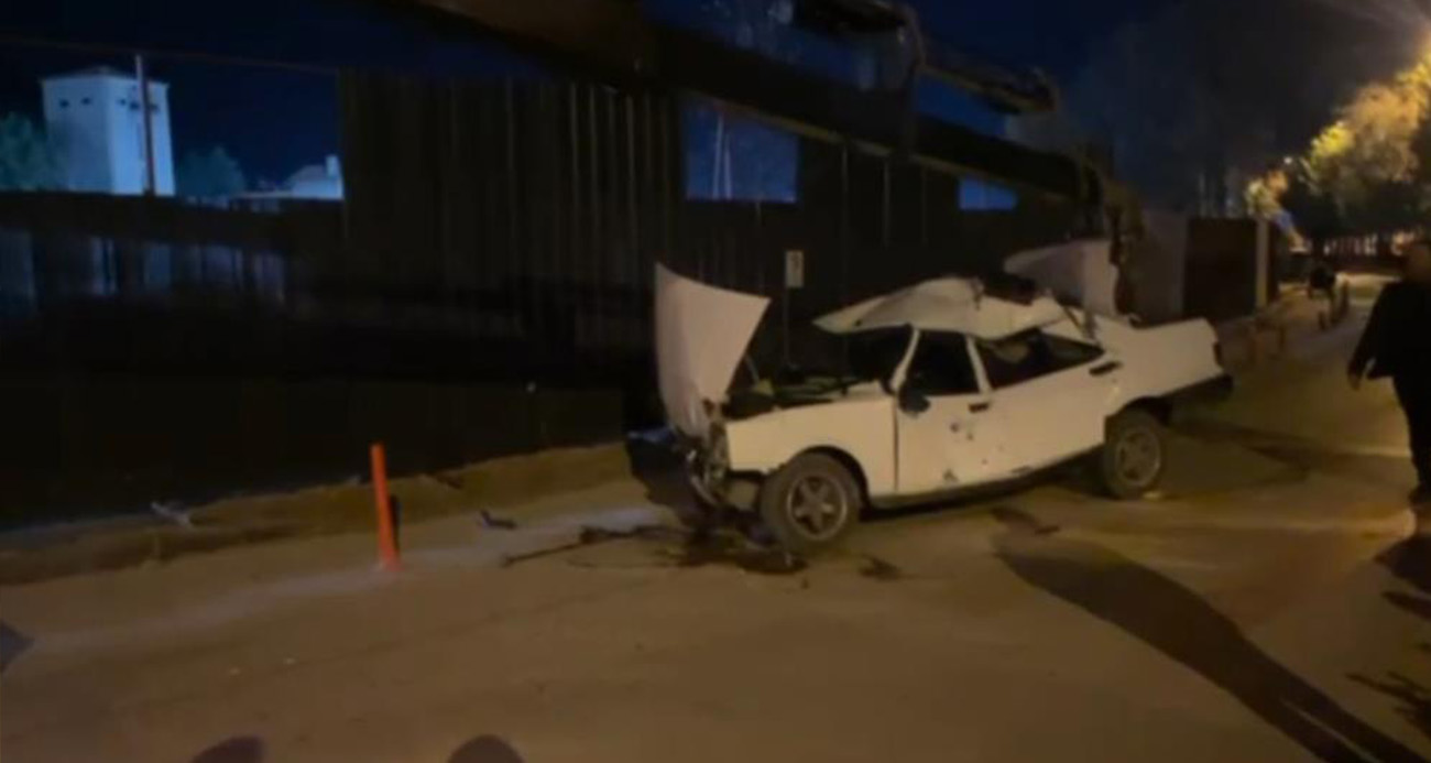 Kontrolden çıkan Tofaş inşaat sahasına uçtu