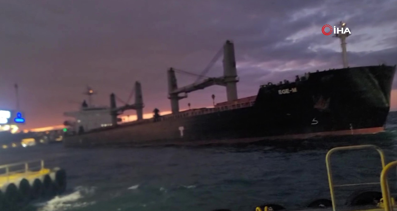 İstanbul’da facianın eşiğinden dönüldü: Sürüklenen kuru yük gemisi son anda durdu
