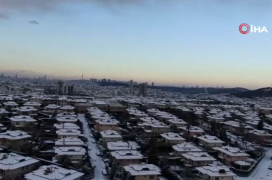 İstanbul’un yüksek kesimleri beyaza büründü